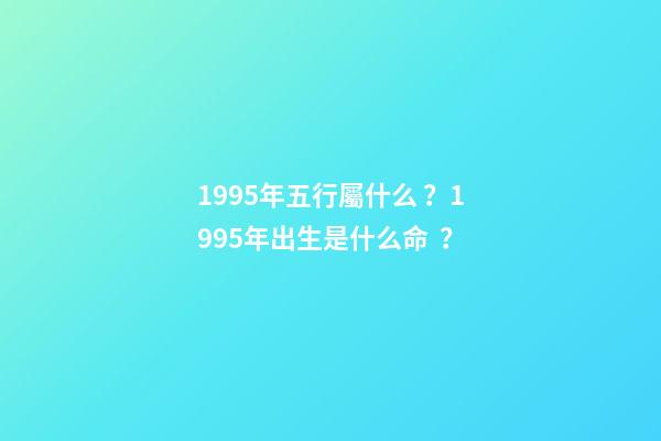 1995年五行屬什么？1995年出生是什么命？